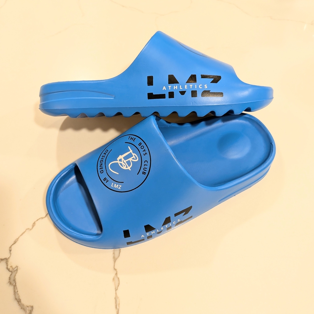 Kids Blue Slide Sandals